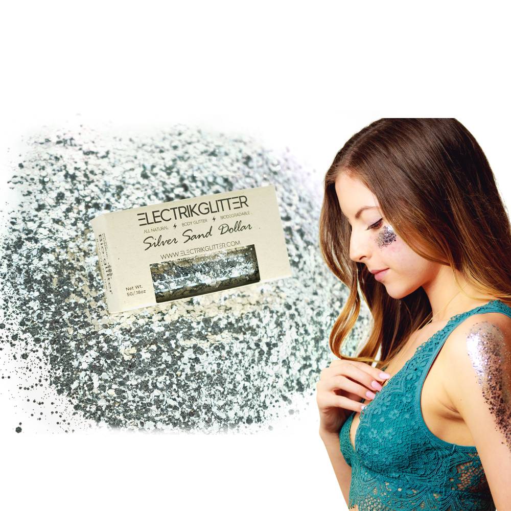 Silver Sand Dollar Glitter - Electrik Glitter